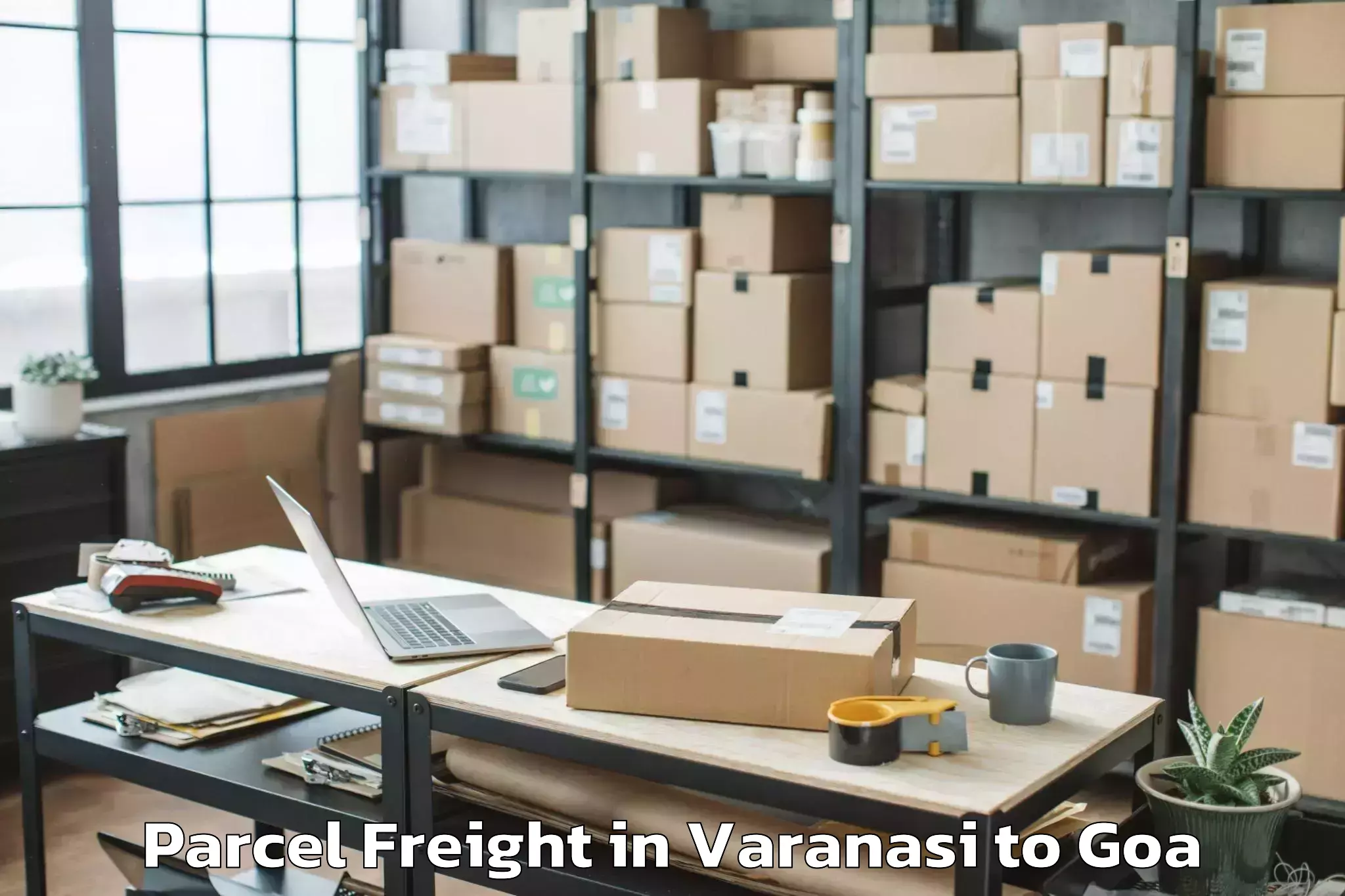 Varanasi to Sanquelim Parcel Freight Booking